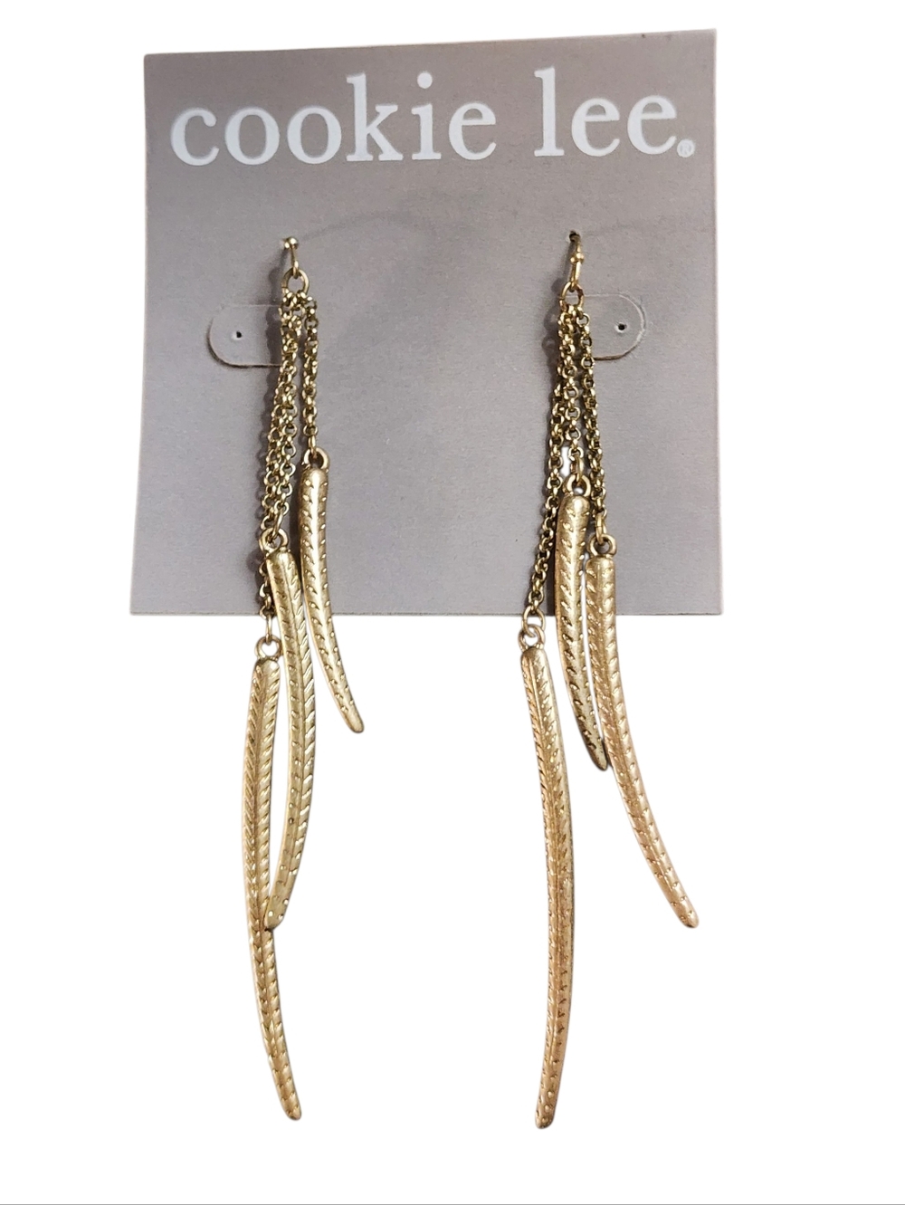 Cookie Lee Goldtone Multi-Chain Dangle Fringe Earrings